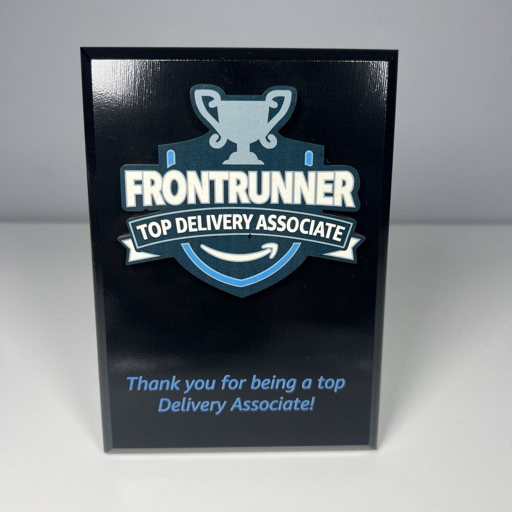 Amazon FRONTRUNNER Top Performer Delivery Champion Wall Plaque Award